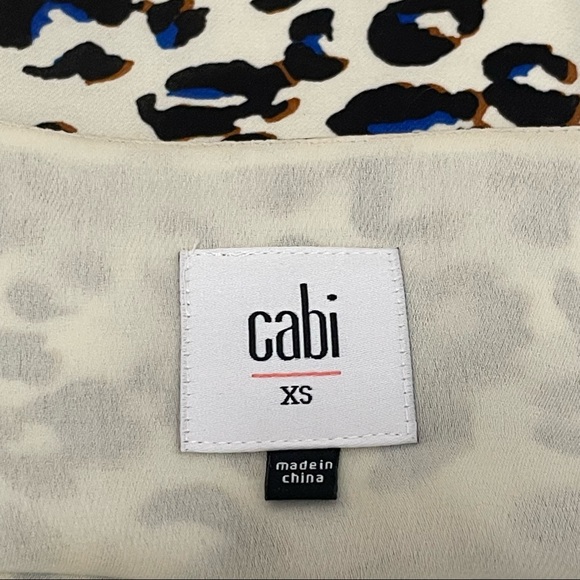 Cabi 🐆 Festive Safari Leopard Print Ruffle Slip On Dress Sz XS - Picture 6 of 9